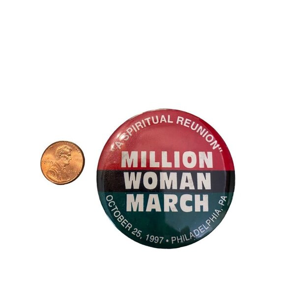 The Million Woman March October 25 1997 Philadelphia Pinback Button Spiritual Re - Picture 7 of 12